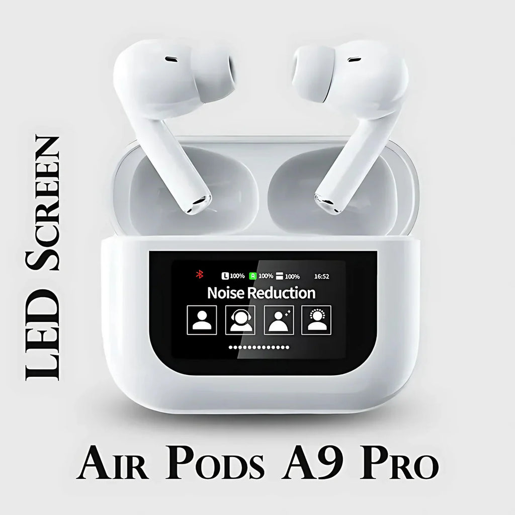 A9 Pro ANC AirPods Bluetooth 5.4 With Touch Screen