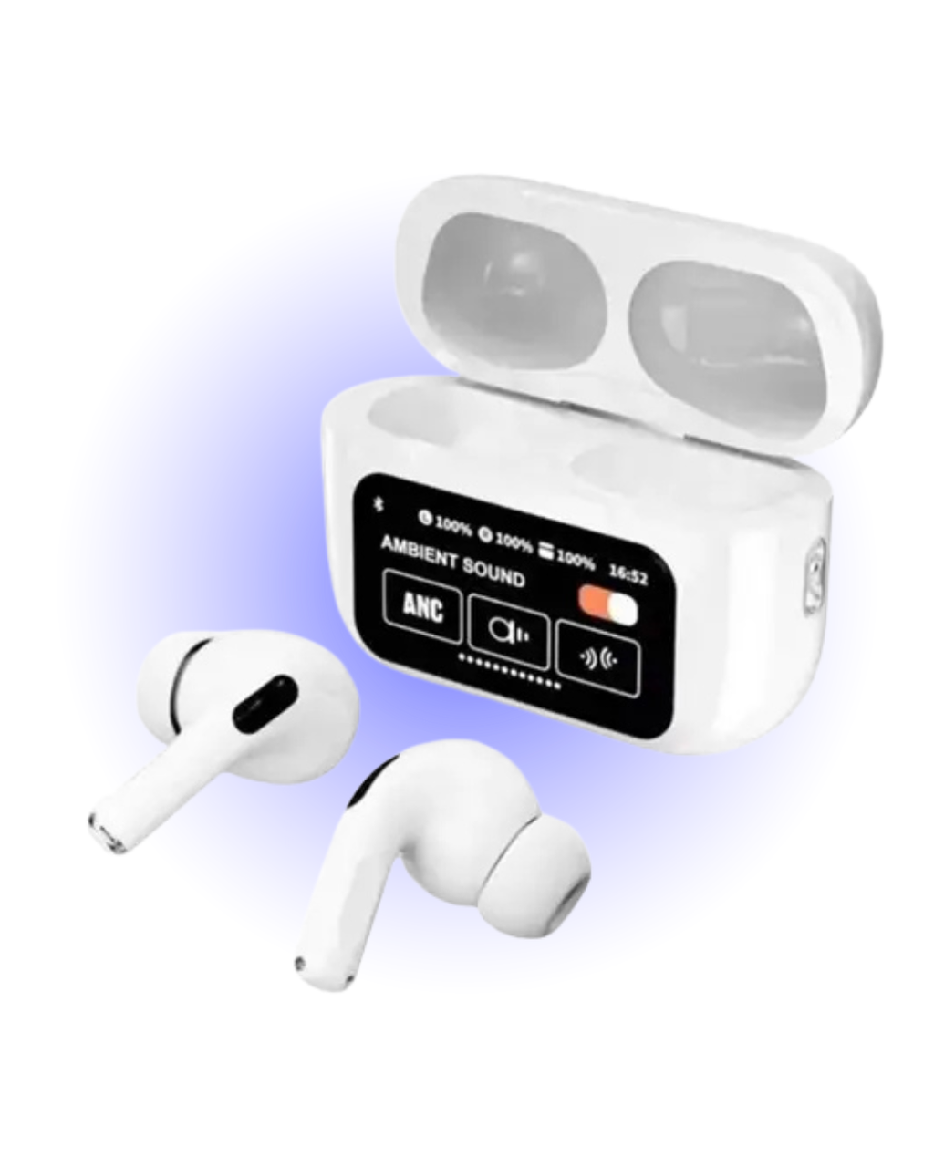 A9 Pro ANC AirPods Bluetooth 5.4 With Touch Screen