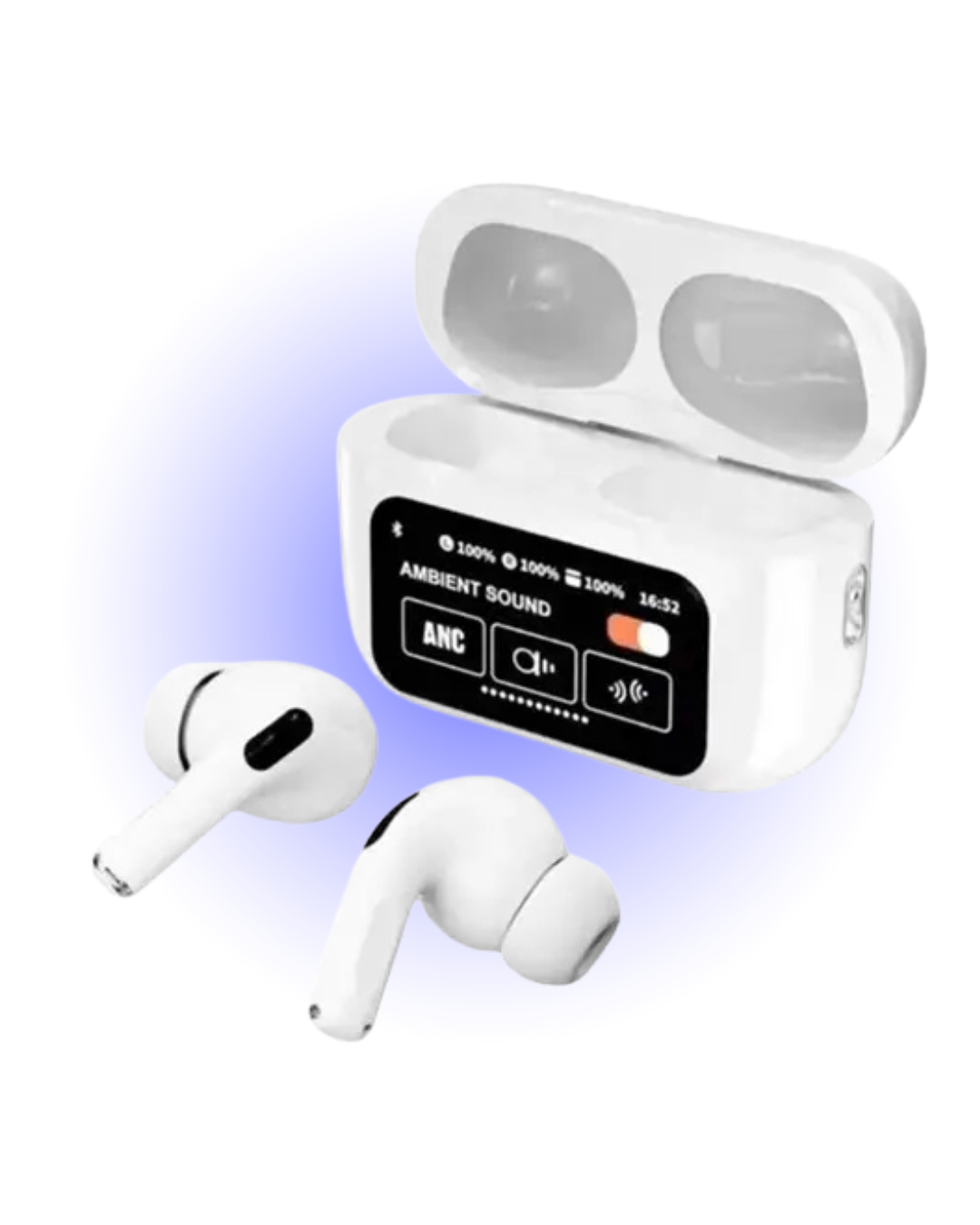 A9 Pro ANC AirPods Bluetooth 5.4 With Touch Screen